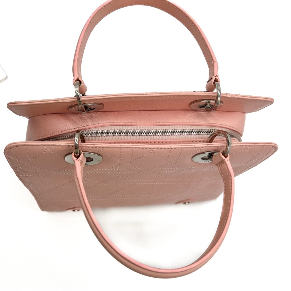 Christian Dior Lady Dior Zip Tote Stitched Cannage Leather Medium - Picture 8 of 17